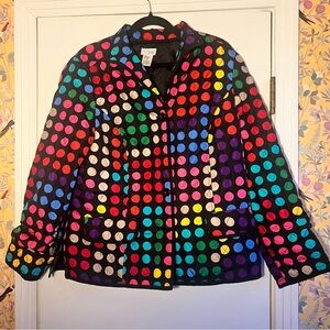 Kim Rogers “Signature” light Multicolor Polka Dot Blazer